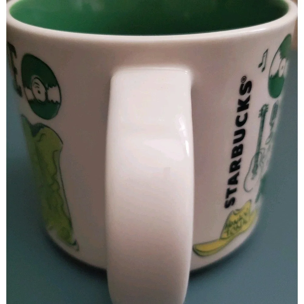 Starbucks Nashville Mug Green 14oz Been There Series BWB 20 Large Ceramic Cup